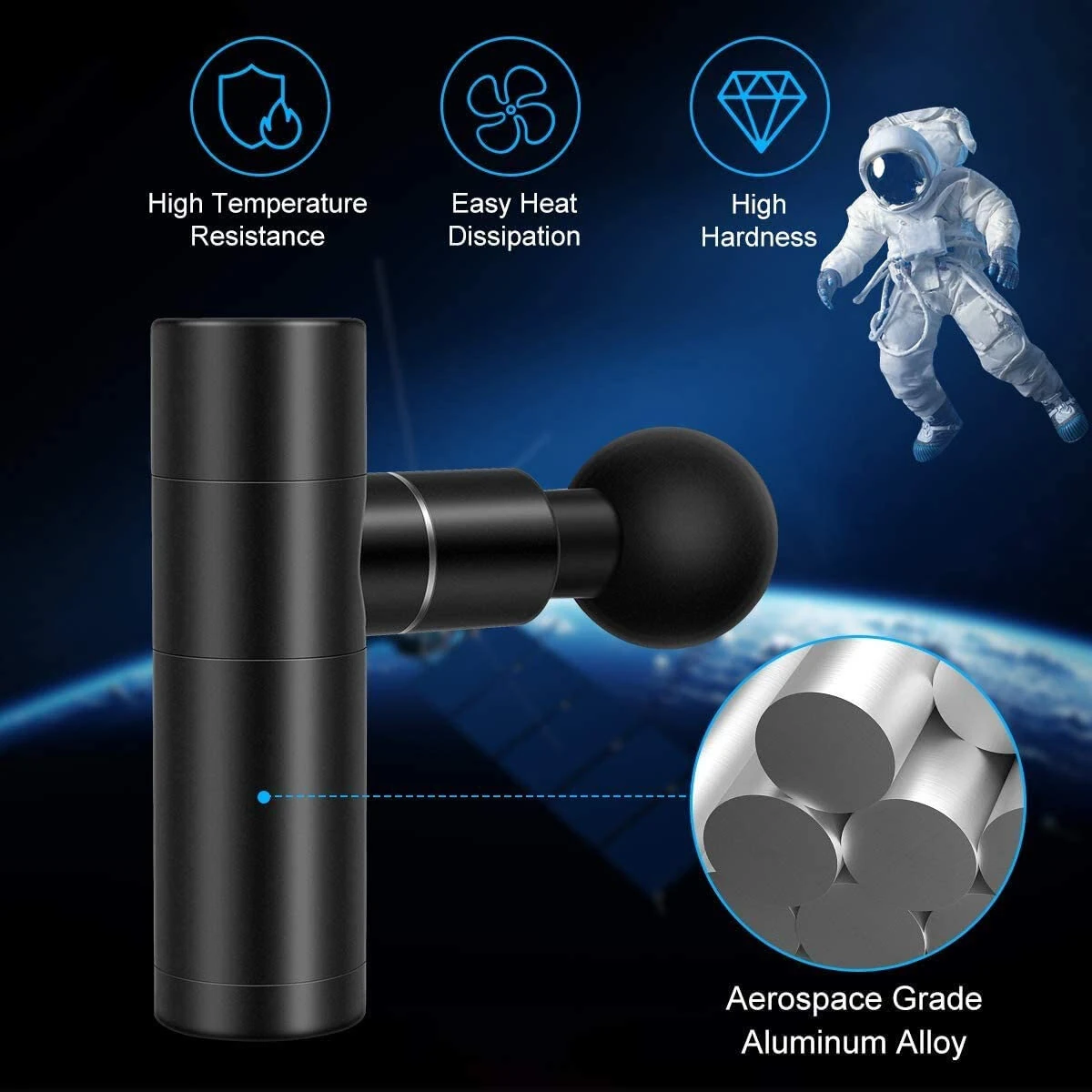 (image for) 4-Speed Adjustable Mini Fascia Gun Mini Massager Fascia Gun Shock 2800r/Min Muscle Massage Grab Impact Muscle Massage